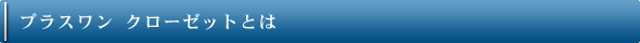 プラスワン クローゼットとは